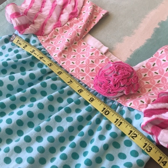 Cici & Ryann Girls Patchwork Print Tiered Cotton Dress 6X - Picture 8 of 9